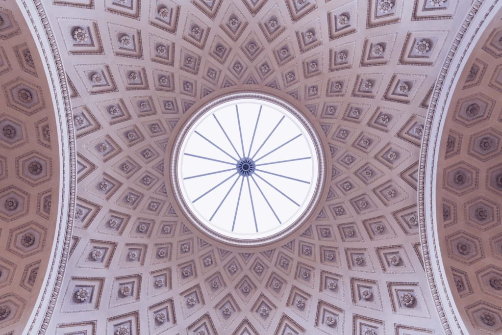 This is a beautifully symmetrical view of an ornate ceiling to represent the perfection part of the perfect portfolio.