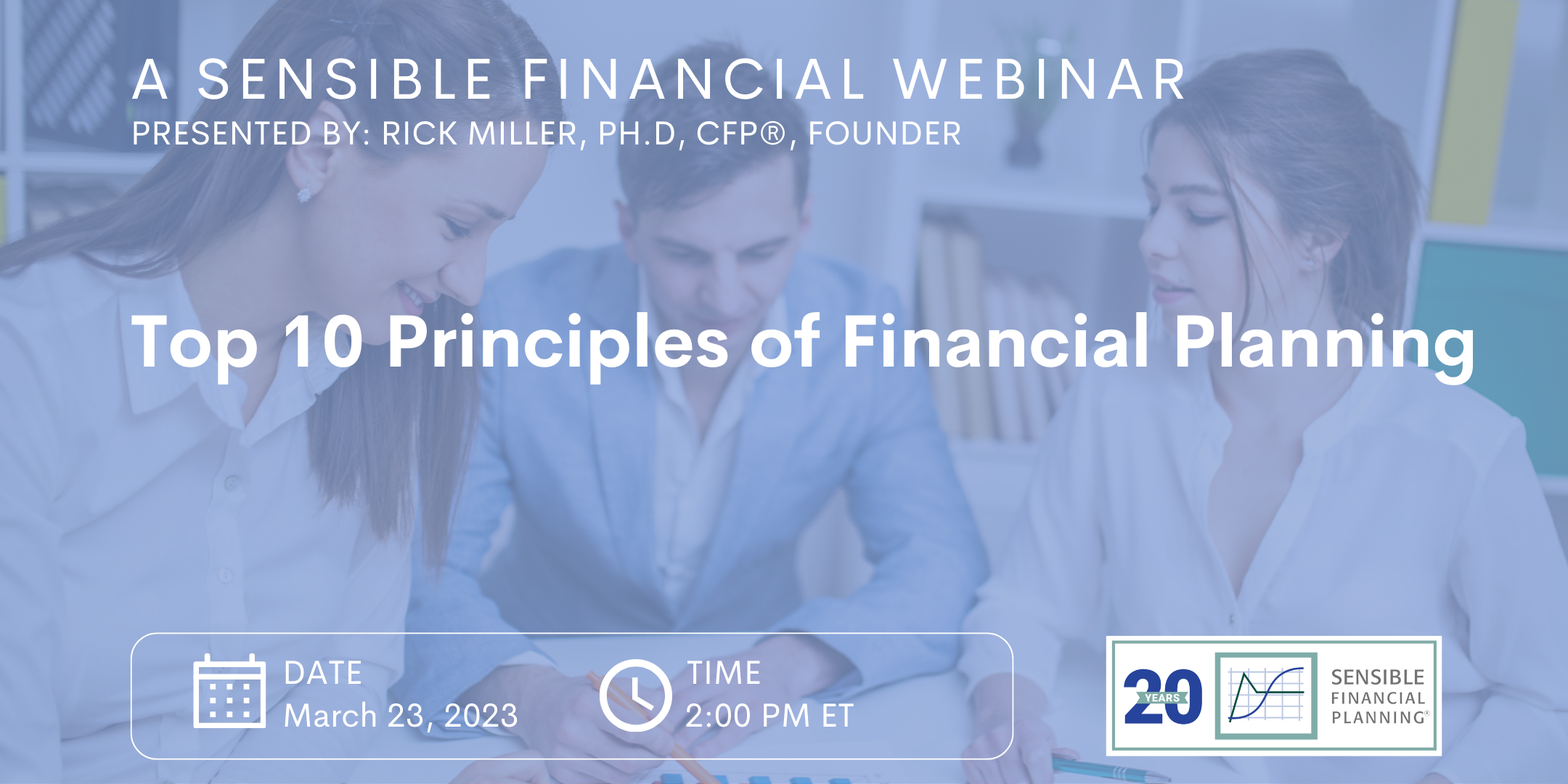The banner shows the title, Top 10 Principles of Financial Planning.