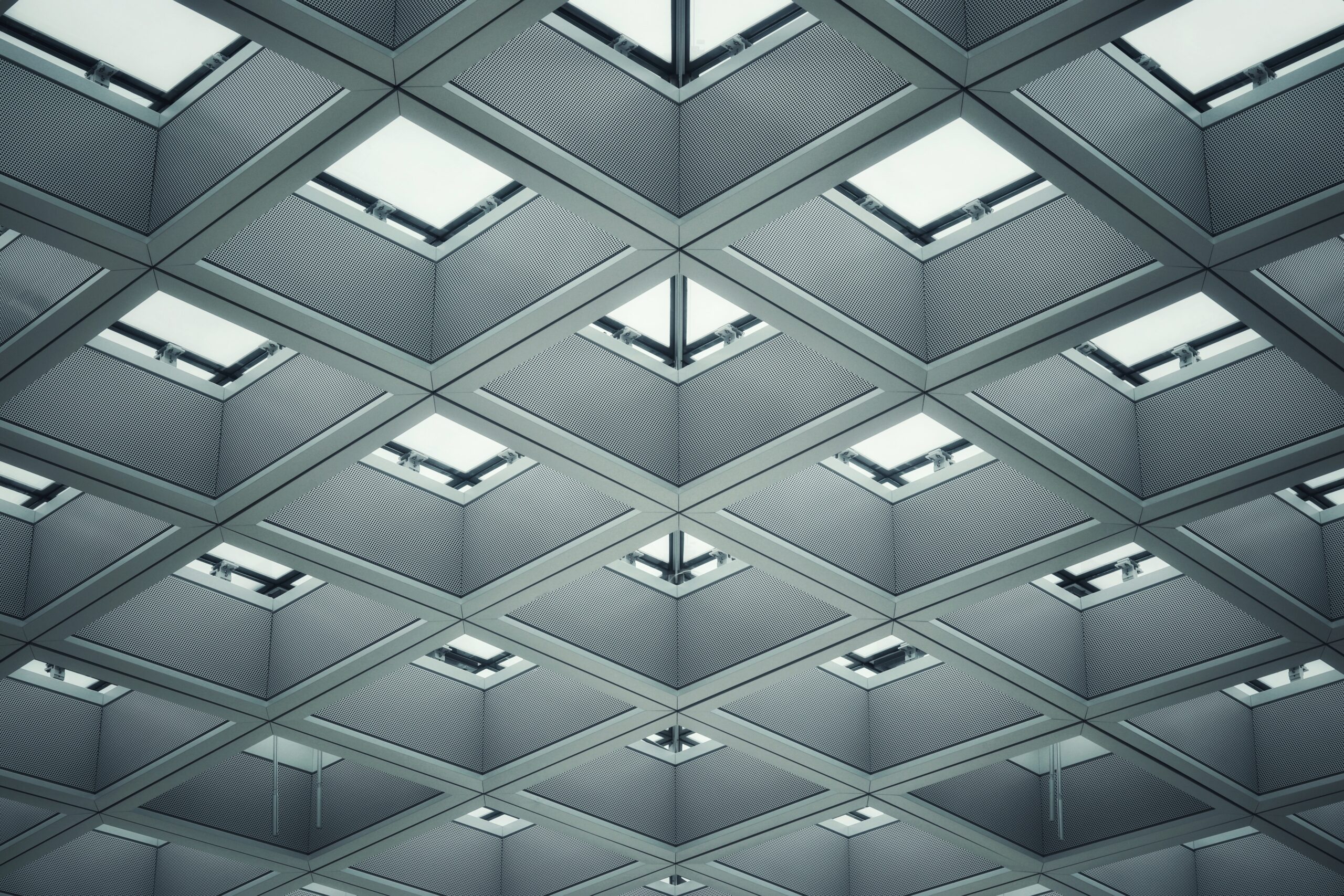 The picture shows a beautiful geometric ceiling to represent the debt ceiling.