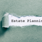 The picture shows the words estate planning types on a page.