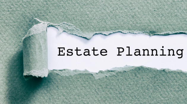 The picture shows the words estate planning types on a page.