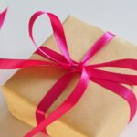 The picture shows a gift wrapped with a ribbon to represent charitable giving.