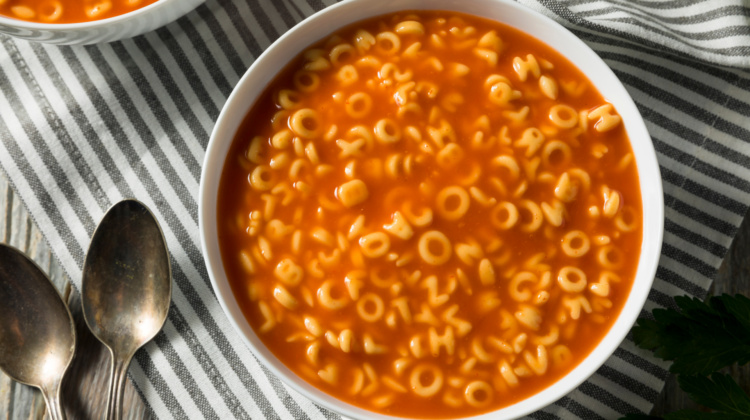 The picture shows a bowl of alphabet soup to represent the jumble of Medicare plans.
