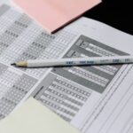 The picture shows a standardized test answer sheet to represent the estate planning survey.